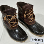 Sperry Womans Top Spider Wo,s 7m black Brown Ankle Rain boots Lace Up Side Zip Photo 0