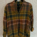 Madewell SALE! FALL CLEARANCE  autumn colors plaid flannel style long sleeve top Photo 0
