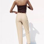 ZARA Belted Rustic Pants Photo 5