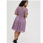 Torrid NWT Lilac Purple Stretch Lace Pockets Skater Dress Size 4X Photo 3
