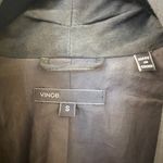 Vince Drape Suede Leather Jacket in Grey Photo 7