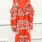 Whistles Adora Trailing Floral Occasion Dress Orange Size US 10 Photo 6