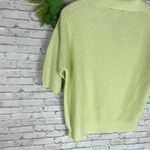 Vintage Norm Thompson Yellow Green Linen Knit Polo Knit Top Photo 5