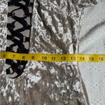 Love j  Crushed Velvet Backless Dress in Silver Photo 5