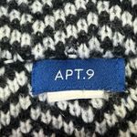 Apt. 9  Black White Chevron Open Front Riding Cape Cardigan Sweater Jacket Coat M Photo 3