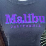Prince Peter Malibu Crop Top Tee Black Purple Graphic Size Small NWT Photo 3