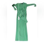 Solace London  Lorena Midi Long Sleeve Draped Dress in Bright Green Sz 6 US‎ Photo 11