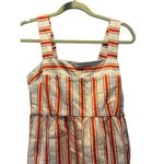 CAbi Brunch Top Orange Cream Stripe Square Neck Babydoll Shirt Small 6102 NEW Photo 1