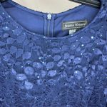 Jessica Howard  Navy Lace Prom Dress Photo 2