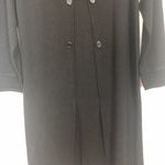 Tahari Sweater Dress Womens Medium Wool Blend Double Breasted Midi Old Money Black Photo 3