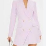 Pretty Little Thing  Blazer Dress Gold Button Purple Size 2 Photo 1