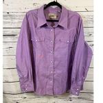 Schmidt  Women’s Workwear Top Purple with Pearl Buttons Size 2X Photo 0