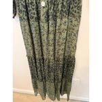 Figueroa & Flower Animal‎ Print Maxi Dress L Green Floral Cottage core Boho Slip Size L Photo 2