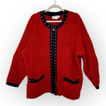 C.D. Daniels Red Boucle Stud Photo 0