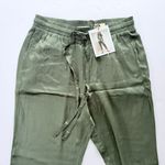 Nation Ltd . Del Rey Satin Pant Size Small Rayon NEW Hunter Green Jogger Relaxed Photo 2