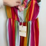 NWT Show Me Your Mumu Fling Midi Dress in getaway stripe. Rainbow colored Red Photo 8