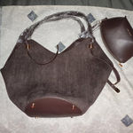 Anne Klein  “Espresso” Large Tote and Matching Makeup Bag  Photo 0