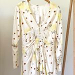 Free People NWT  Date Night Polka Dot Floral Mini Dress in Sunshine Combo - M Photo 0
