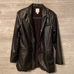 Joie  black vegan leather blazer size small‎ Photo 8