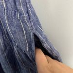 J.Crew  Hyacinth dress in striped linen blue white midi size large Photo 3