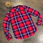 Rails Red White Blue Hunter Cobalt Cherry Plaid Flannel Shirt Size Size S/M Photo 6