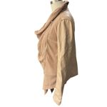 BLANK NYC  Womens Tan Drape Moto Jacket Asymmetrical Zip Biker Size SMALL Photo 2