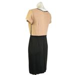 Ann Taylor  Tan Black Colorblock Short Sleeve Knee Length Sheath Dress Size S Photo 1