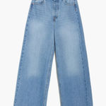Anthropologie Ética Marley Ultra High Rise Baggy‎ Wide Leg Jeans 29 Denim School Blue Photo 0