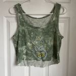 None Baby tee tank top cutoff tie dye boho bohemian print festival summer size M Photo 0