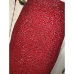 Red Tweed Since then Skirt NWOT Anthropologie holiday winter fall lined designer Size M Photo 2