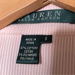Lauren Ralph Lauren Women’s Menswear Blazer Pink White Seersucker Stripe Small Photo 2