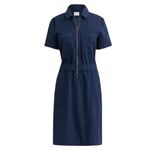 J.Crew Dress Women Blue Navy Half Front Zip Chino Utility Dress Size 4 Photo 1
