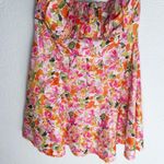 Hello Molly  Strapless Floral Mini Dress Pink Sz 10 Photo 2