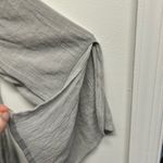 Melissa Paige  Light Gray Embroidered Blouse Photo 3