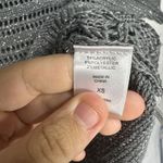 New York & Co. Women's Sweater Top Size XS Gray Open Knit Short Sleeve Photo 4