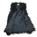 Show Me Your Mumu Faux Fur Vest Sz XS Black Shaggy Country Boho Cottage Gorpcore Photo 4