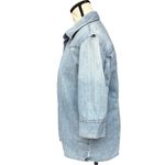 Ralph Lauren Polo Jeans Co  Light Wash Denim Button Up Shirt Medium Distressed Photo 2