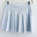 Aritzia  Sunday Best Olive Micro Pleated Skirt Snowmelt Blue Photo 3
