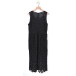 Gerard Darel  Embroidered Lace Midi Dress Sleeveless V-Neck Black Size 42 10 Photo 1