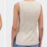 Madewell NWT Sleeveless Boatneck Side Slit Tank in Ivory - Size: Small Photo 6
