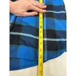 NWT Lita by Ciara Plaid flannel button up Shirt Size S Blue Photo 5