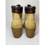 Timberland Women's Amston Wedge High Heel Wheat Suede Leather Boots SIZE 9 Photo 4