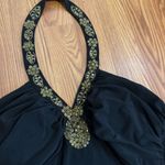 Spence Black Beaded Embroidered Halter Dress Women’s Top Y2k Vintage Size 8 Photo 2