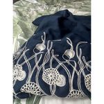 Lava Accessories Navy Floral Embroidered Lightweight Open Kimono One Size Blue Size undefined Photo 3