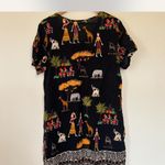 Black Animal Print Dress Size L Photo 2