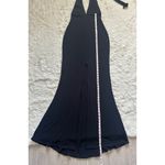 Nookie x REVOLVE Dress Illegal Halter Gown Front Slit in Black Sz L NWT New Photo 10