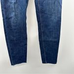 Banana Republic  Dark Wash Mid Rise Raw Hem Skinny Jeans Size‎ 28 Photo 2