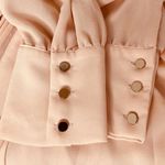 Chloe K Sheer Blouse, Light Peach, Large Photo 7