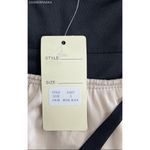 Lovepoint Beige/Black Thin Straps Pleated Maxi Formal Dress Photo 8