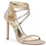 Gianni Bini Shawn Sparkle Embellished Silver Strappy Heels Photo 0
